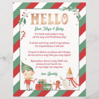 Lámina Hola Elf Bienvenida Elf North Pole Magic