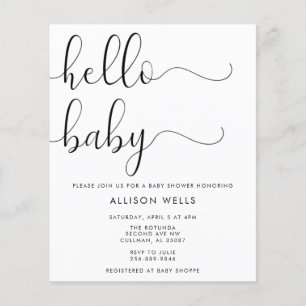 Lámina Hola Invitación de Baby Shower
