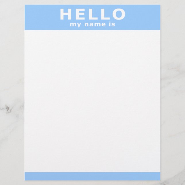 Lámina hola mi nombre es... (Anverso)