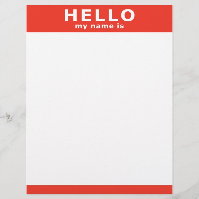 Lámina hola mi nombre es... (Anverso)