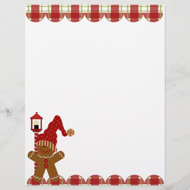 Lámina Holiday Gingerbread Cookie Letterhead (Anverso)