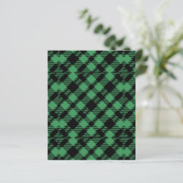 Lámina Holiday Green Checkered Pattern Scrapbook Paper