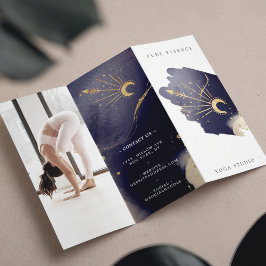 Lámina Holístico Celestial Sun Moon Tinta Oscura Yoga Tri