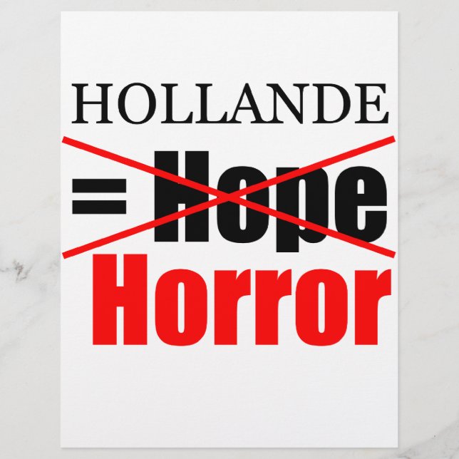 Lámina Hollande No Esperanza = Horror - Cabezal (Anverso)