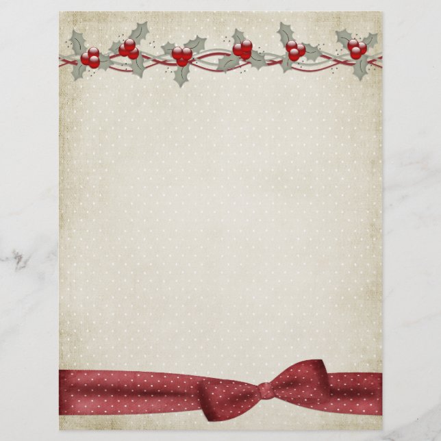 Lámina Holly Border Bow (Anverso)