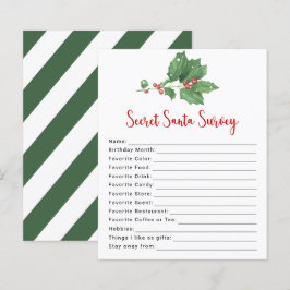 Lámina Holly Wreath Secret Santa Survey