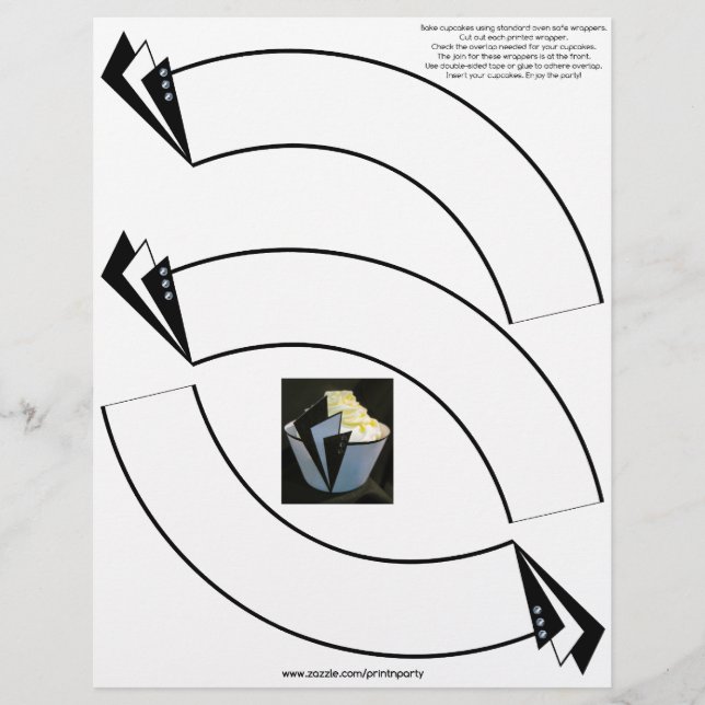 Lámina "Hollywood" Cupcake Wraps (Anverso)