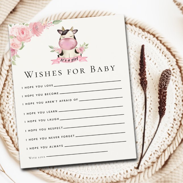Lámina Holy Cow It's a Girl Cute Cow Baby shower (Subido por el creador)