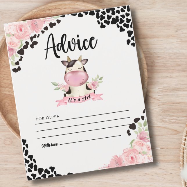 Lámina Holy Cow It's a Girl Cute Cow Baby shower (Subido por el creador)