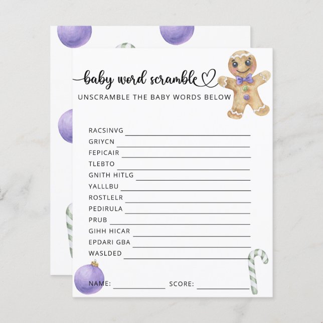 Lámina Hombre de pan de jengibre - juego de cricket para  (Anverso / Reverso)