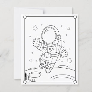 Lámina Hombre explorador espacial