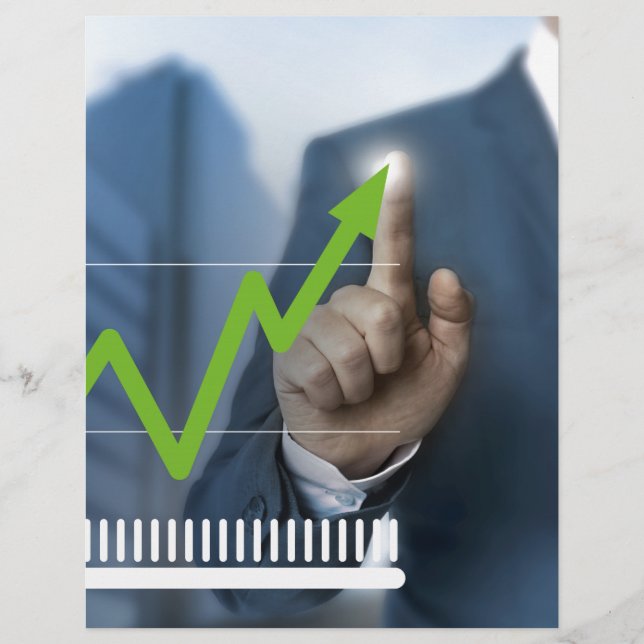 Lámina Hombre mostrando el concepto de pantalla táctil de (Anverso)