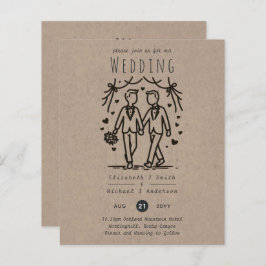 Lámina Hombres gay Boda Personalizado Grooms Diversión di