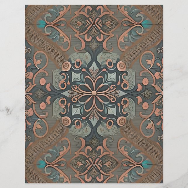 Lámina Homely cottage pattern (Anverso)