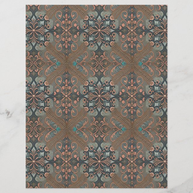 Lámina Homely cottage pattern /paper sheet (Anverso)