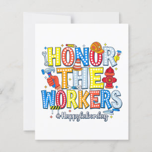 Lámina Homenaje al feliz día laboral de los trabajadores