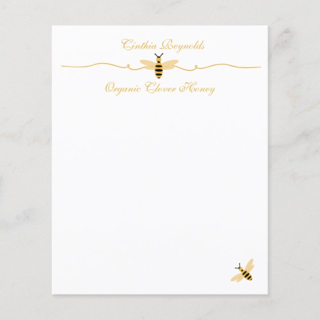 Lámina Honey Bee Stationery (Anverso)