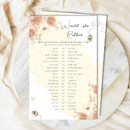 Lámina Honey Boho Wildflower Baby Shower Prefiere