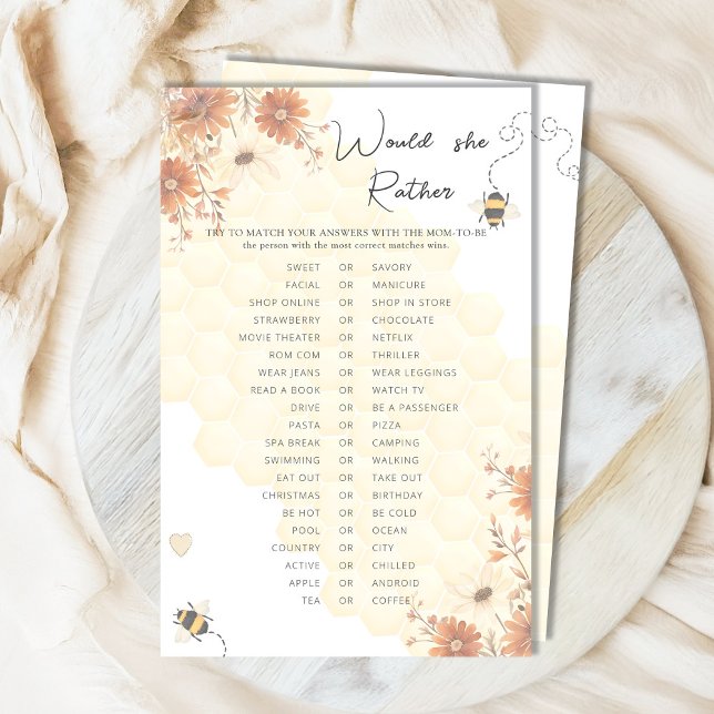 Lámina Honey Boho Wildflower Baby Shower Prefiere (Subido por el creador)