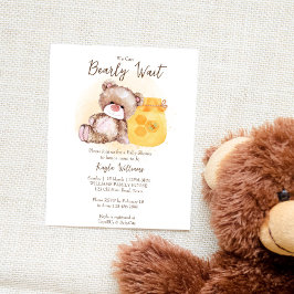 Lámina Honey jar teddy bear bebe esperar la invitación de