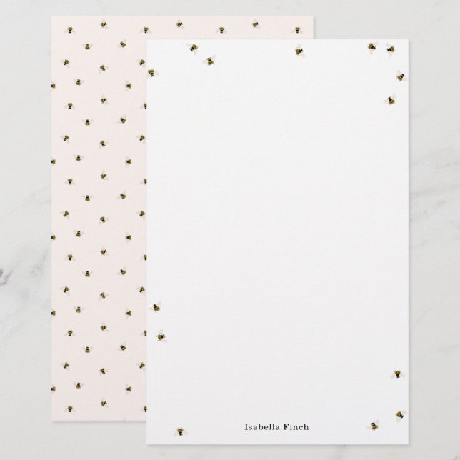 Lámina Honeybees Stationery (Anverso / Reverso)
