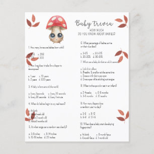 Lámina Hongo cutáneo - Baby Trivia   Juego Baby Shower