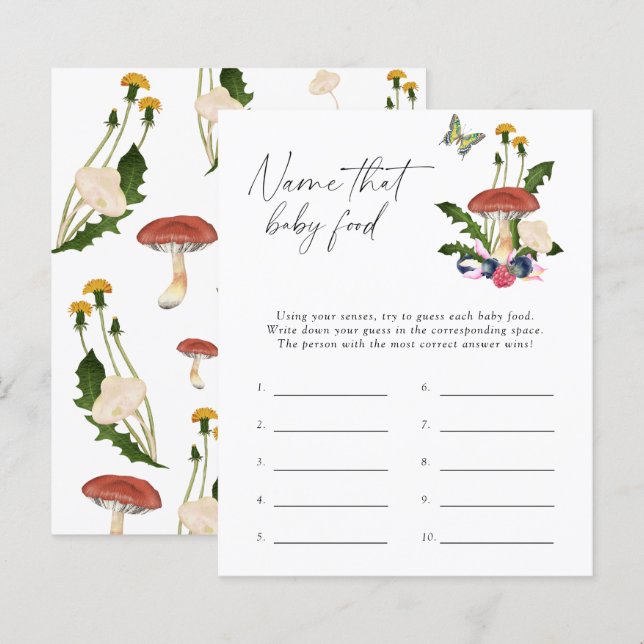 Lámina Hongos de otoño - Nombra a ese juego de ducha de c (Anverso / Reverso)