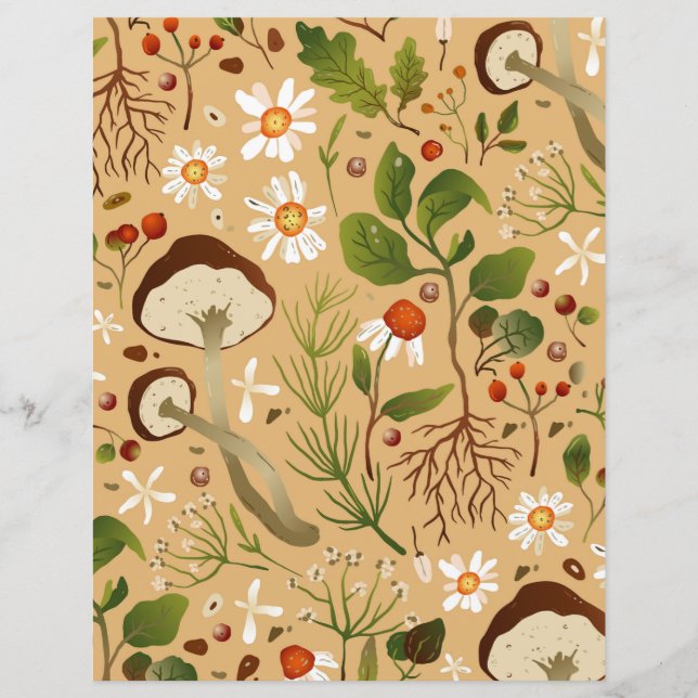 Lámina Hongos, dias y follaje (Anverso)