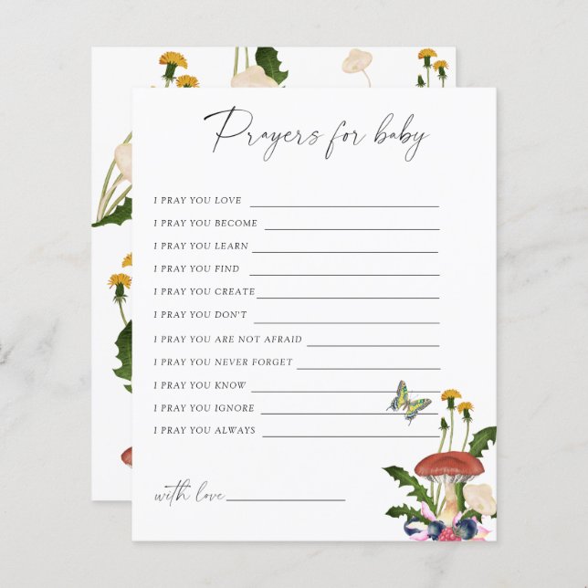 Lámina hongos otoño - juego Fiesta | Oraciones para jugar (Anverso / Reverso)