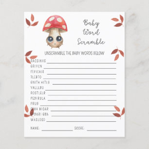 Lámina Honor - Palabras para bebé   Juego Baby Shower