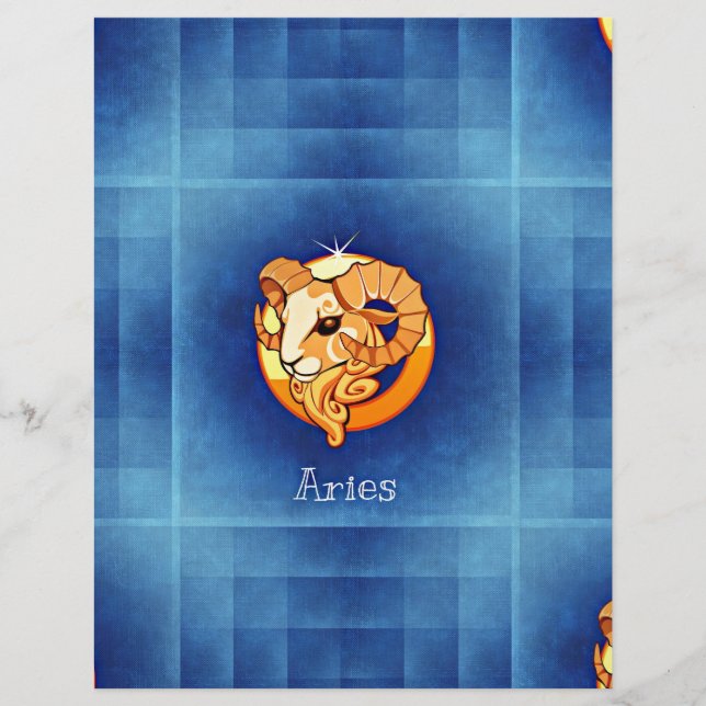 Lámina horóscopo de aries (Anverso)
