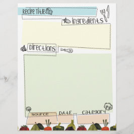 Lámina Hortalizas borde hongo de la receta