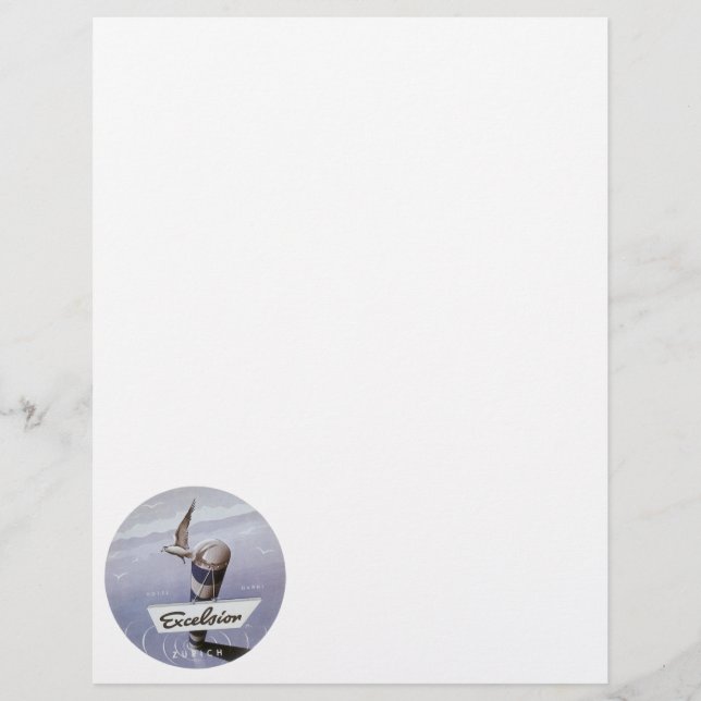 Lámina Hotel Excelsior Viajes Antiguos Zúrich Suiza (Anverso)