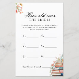 Lámina How Old Was Bride New Chapter Bridal Shower Game