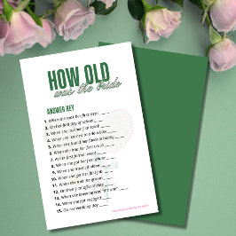 Lámina How Old Was the Bride Answer Key | Tennis Game 