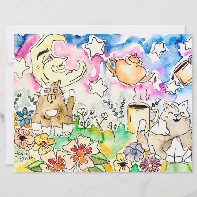 Lámina huella de arte de gatos (Anverso)