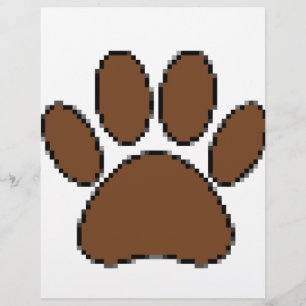 Lámina Huella de pata de perro Pixel