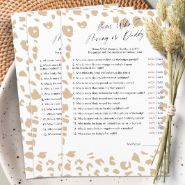 Lámina Huellas de animales safari, adivina quién es mamá