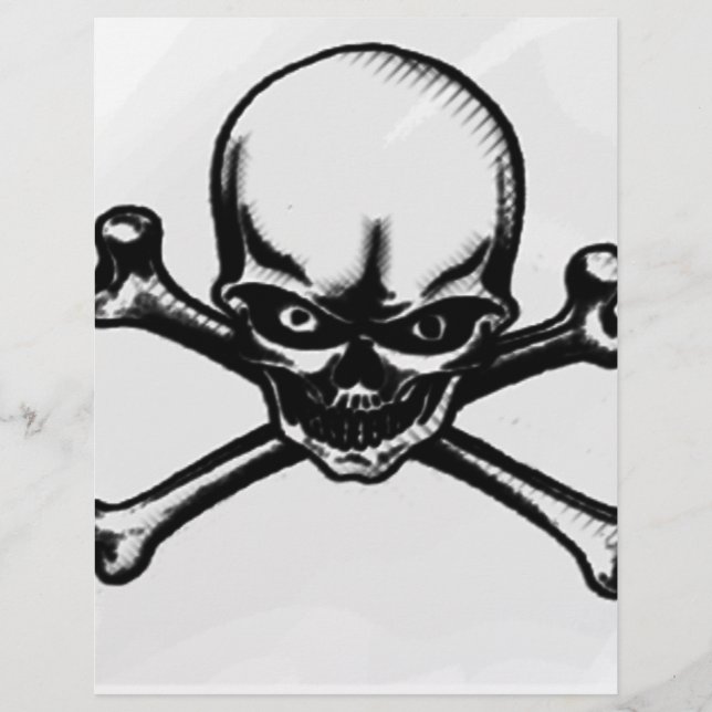 Lámina Huesos y calavera (Anverso)