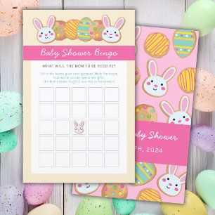 LÁMINA HUEVOS BUNNY Y EASTER BABY SHOWER BINGO GAME