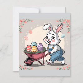 Lámina Huevos de conejo de Pascua y Estacionamiento de Ru