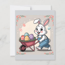 Lámina Huevos de conejo de Pascua y Estacionamiento de Ru