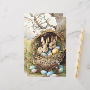 Lámina Huevos de Pascua de conejito lindo
