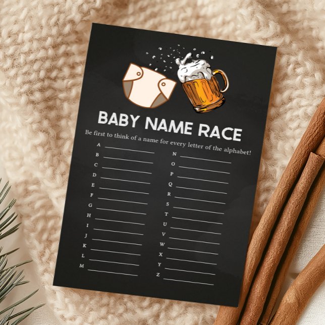 Lámina Huggies and Chuggies Baby Shower Name Race Game (Huggies and Chuggies Baby Shower Game)