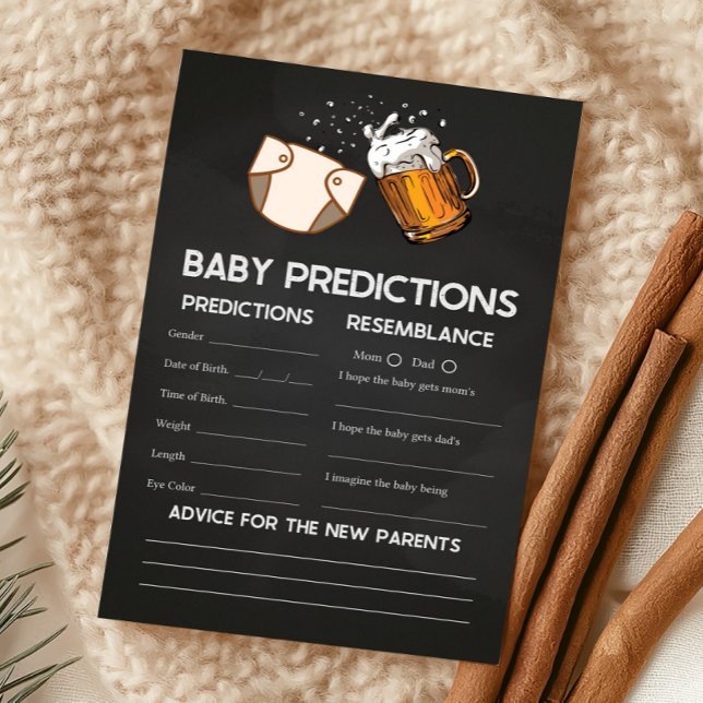 Lámina Huggies and Chuggies Baby Shower Predictions Game (Huggies and Chuggies Baby Shower Game)