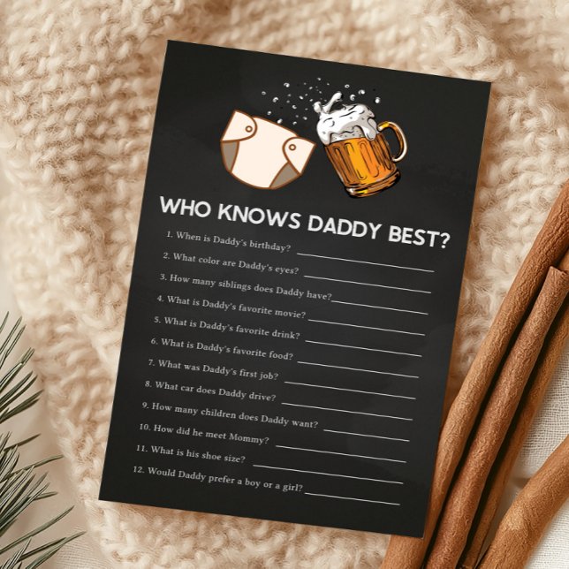 Lámina Huggies and Chuggies Baby Shower Who Knows Game (Huggies and Chuggies Baby Shower Game)