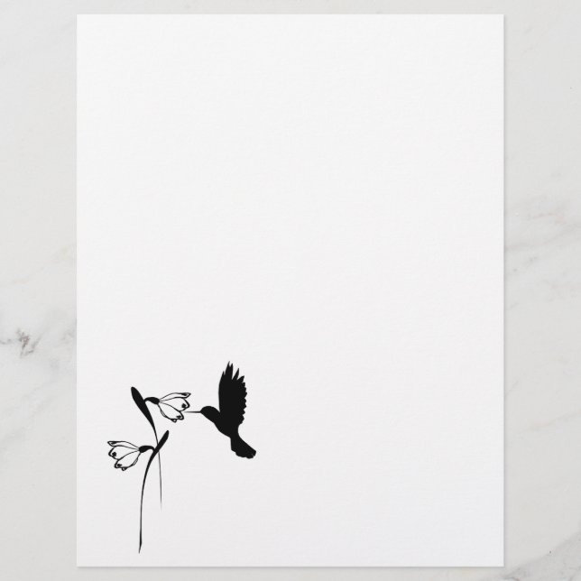 Lámina Hummingbird Silhouette (Anverso)