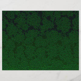 Lámina Hunter Green Elegant Succulant Pattern Design