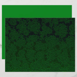 Lámina Hunter Green Elegant Succulant Pattern Design