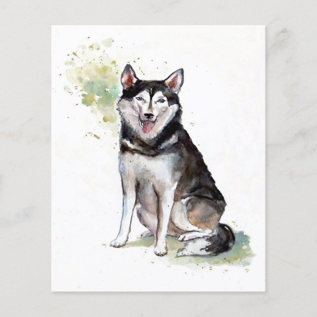 Lámina Husky dog Canvas (Anverso)